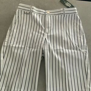 Lauren Ralph Lauren White and Black Striped Women Shorts